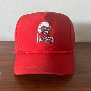 Vintage Nebraska Cornhuskers Hat 90’s Football Rope Bill SnapBack‎ One Size